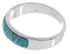 Genuine Sterling Silver Turquoise Inlay Ring Size 5-1/4 UX37105
